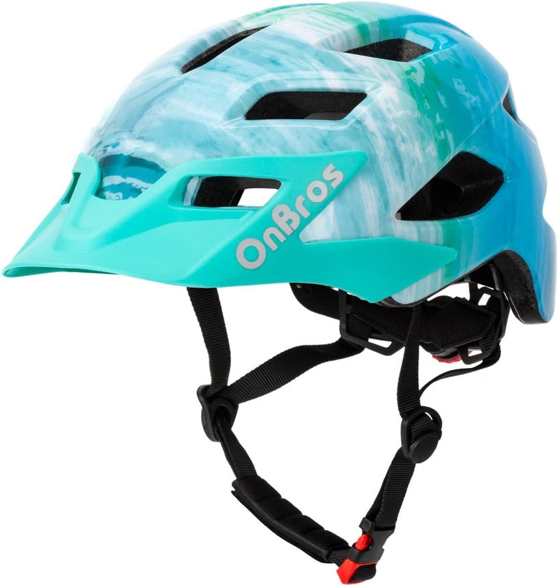OnBros Kids Bike Helmet - Bike Helmets for 5-14 Boys or Girls with Visor, Children Bicycle Helmet for Skateboard Mountain Scooter Road Cycling, Lightweight and Adjustable 50-57CM - Image 1